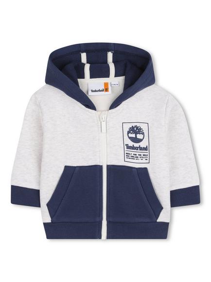 Timberland Baby Hooded Cardigan, Beige Marl, Beige Marl