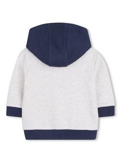 Timberland Baby Hooded Cardigan, Beige Marl - view 2, Beige Marl