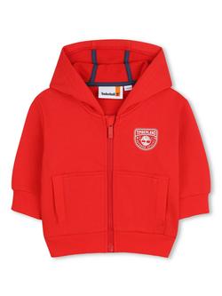 Timberland Baby Hooded Cardigan, Red, Red
