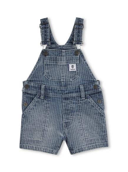 Timberland Baby Denim Short Dungarees, Denim Blue, Denim Blue