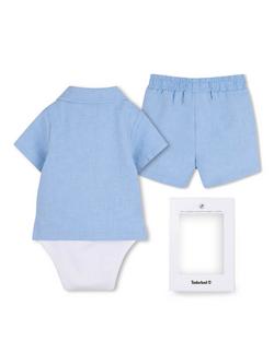 Timberland Baby Shirt and Shorts Set, Pale Blue - view 2, Pale Blue