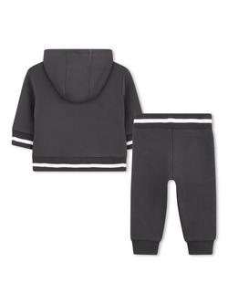 Timberland Baby Striped Edges Tracksuit, Dark Grey - view 2, Dark Grey