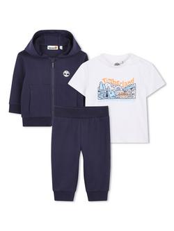 Timberland Baby Graphic T-Shirt and Tracksuit Set, Navy, Navy