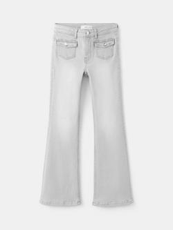 Mango Kids' Flared Jeans, Grey, Grey