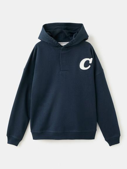 Mango Kids' Cotton Blend Relaxed Hoodie, Navy - view 2, Navy