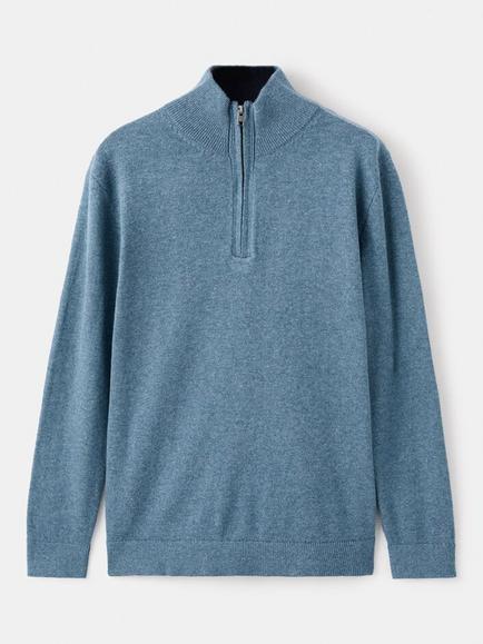 Mango Kids' Cotton Pull Over Jumper, Blue