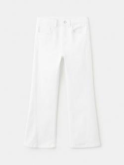 Mango Kids' Flared Jeans, White, White