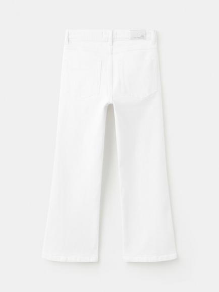 Mango Kids' Flared Jeans, White - view 2, White