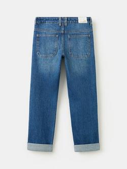 Mango Kids' Tapered Jeans, Mid Blue - view 2, Mid Blue
