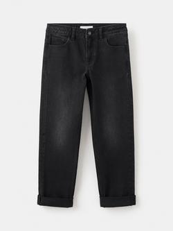 Mango Kids' Tapered Jeans, Black, Black
