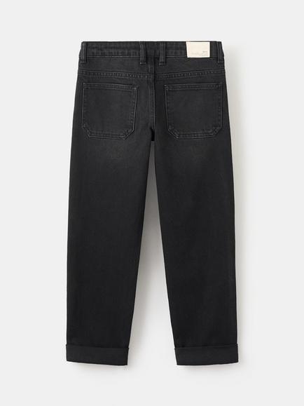 Mango Kids' Tapered Jeans, Black - view 2, Black