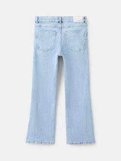Mango Kids' Flare Jeans, Light Blue - view 2, Light Blue