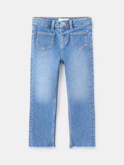 Mango Kids' Flare Jeans, Mid Blue, Mid Blue