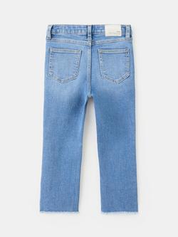 Mango Kids' Flare Jeans, Mid Blue - view 2, Mid Blue