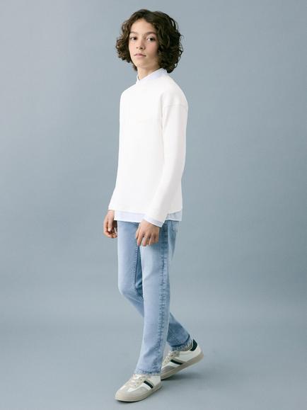 Mango Kids' Skinny Jeans, Light Blue, Light Blue