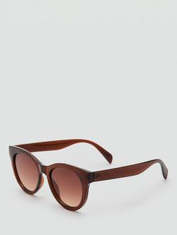 Mango Cat Eye Sunglasses, Brown - view 2, Brown