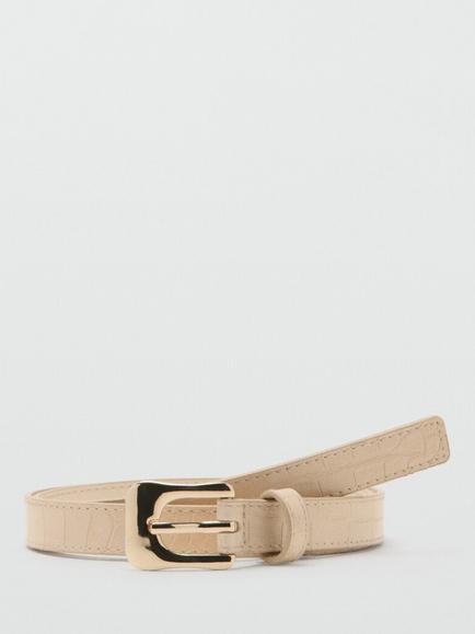 Mango Textured Belt, Vanilla, Vanilla