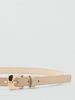 Mango Textured Belt, Vanilla - view 2, Vanilla