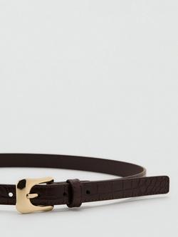 Mango Textured Belt, Chocolate - view 2, Chocolate