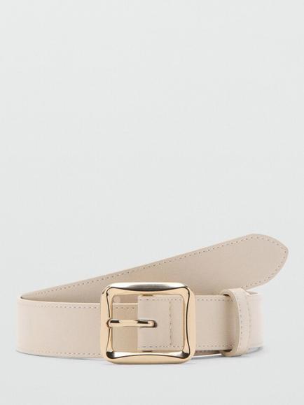 Mango Square Buckle Belt, Raw, Raw