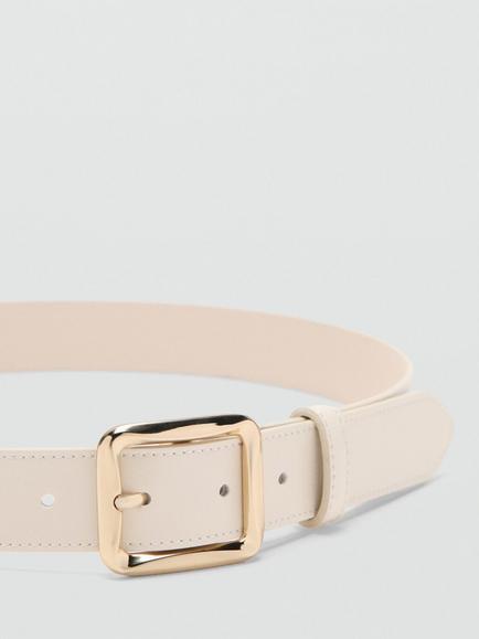 Mango Square Buckle Belt, Raw - view 2, Raw