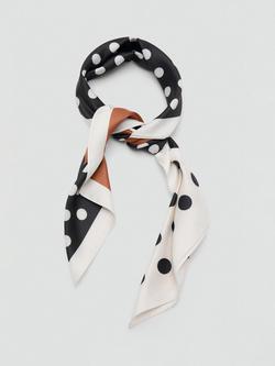 Mango Raw Polka Dot Square Scarf, Raw - view 2, Raw