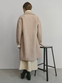 Mango Textured Oversized Coat - view 2, Beige