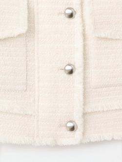 Mango Textured Cropped Jacket, Raw - view 2, Raw