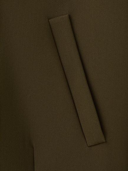 Mango Zip Cropped Jacket, Khaki - view 2, Khaki