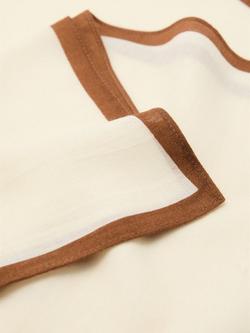 Mango Border Featherlight Scarf, Raw - view 2, Raw