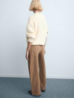 Mango Low Rise Balloon Jeans, Sand - view 2, Sand