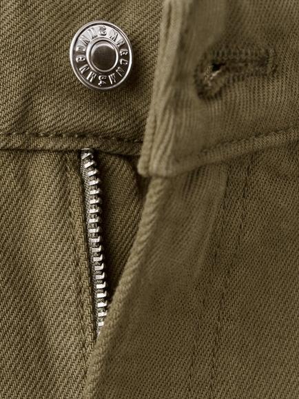 Mango High Rise Wide Leg Jeans, Khaki - view 2, Khaki
