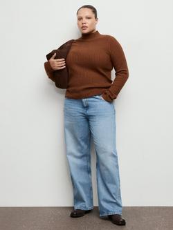 Mango Low Rise Straight Jeans, Mid Denim, Mid Denim