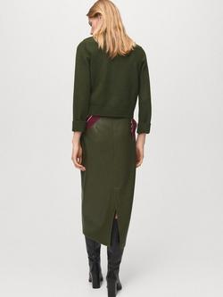 Mango High Neck Button Shoulder Jumper - view 2, Khaki