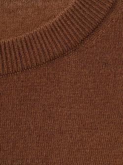 Mango Belted Layered Knit Tunic Top, Caramel - view 2, Caramel