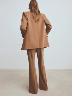 Mango High Rise Wide Leg Trousers, Caramel - view 2, Caramel