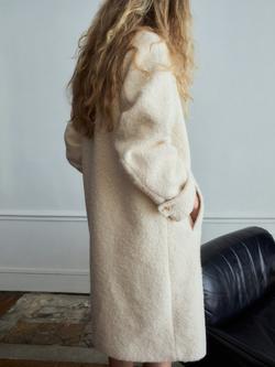 Mango Textured Oversized Coat - view 2, Raw