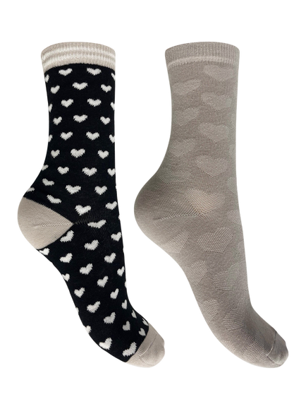 Charnos Heart Ankle Socks, Pack of 2, Multi, Multi