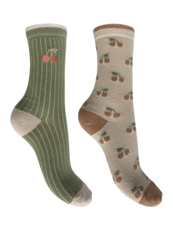 Charnos Cherry Ankle Socks, Pack of 2, Multi, Multi