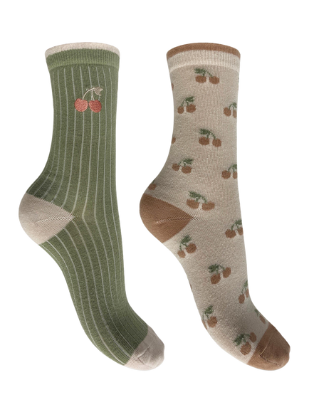 Charnos Cherry Ankle Socks, Pack of 2, Multi, Multi
