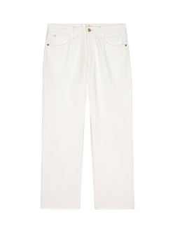FRAME The Hang Mid Rise Straight Jeans, Taby, Off White