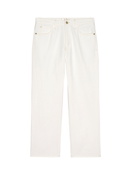 FRAME The Hang Mid Rise Straight Jeans, Taby, Off White