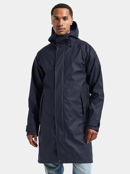 Didriksons Noah Waterproof Longline Jacket, Dark Night Blue