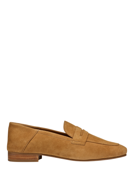 Geox Mantinea Leather Loafers, Cognac, Cognac