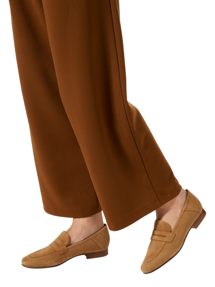 Geox Mantinea Leather Loafers, Cognac - view 2, Cognac