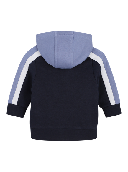 BOSS Baby Colour Block Zip Front Hoodie, Navy - view 2, Navy