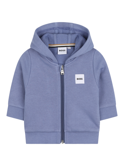 BOSS Baby Zip Front Hoodie, Lavender Blue