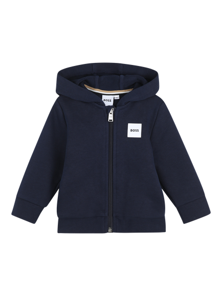 BOSS Baby Zip Front Hoodie, Navy