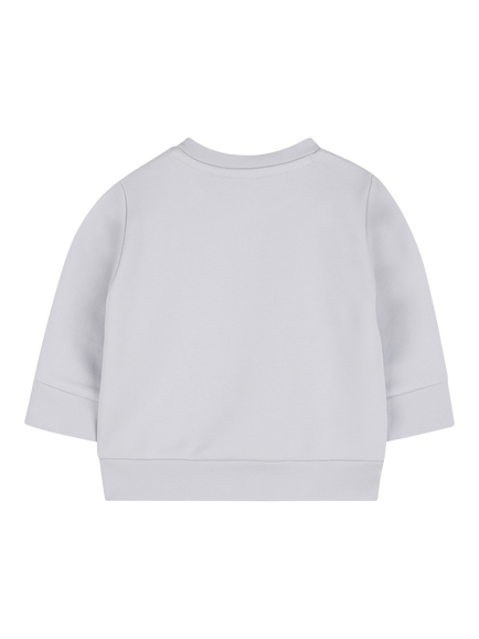 BOSS Baby Cotton Blend Logo Print Sweatshirt, Pale Blue - view 2, Pale Blue