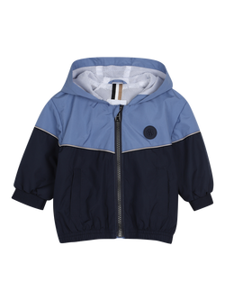 HUGO BOSS Baby Zip Front Windbreaker Jacket, Navy